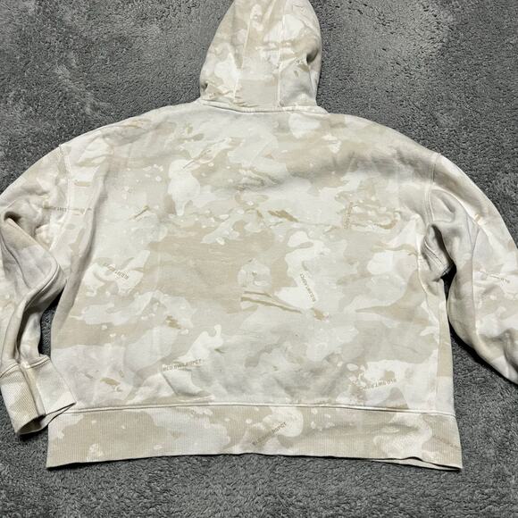 Project Rock Under Armour Hoodie Womens Medium White Camo Veterans Day Fleece - Picture 3 of 8